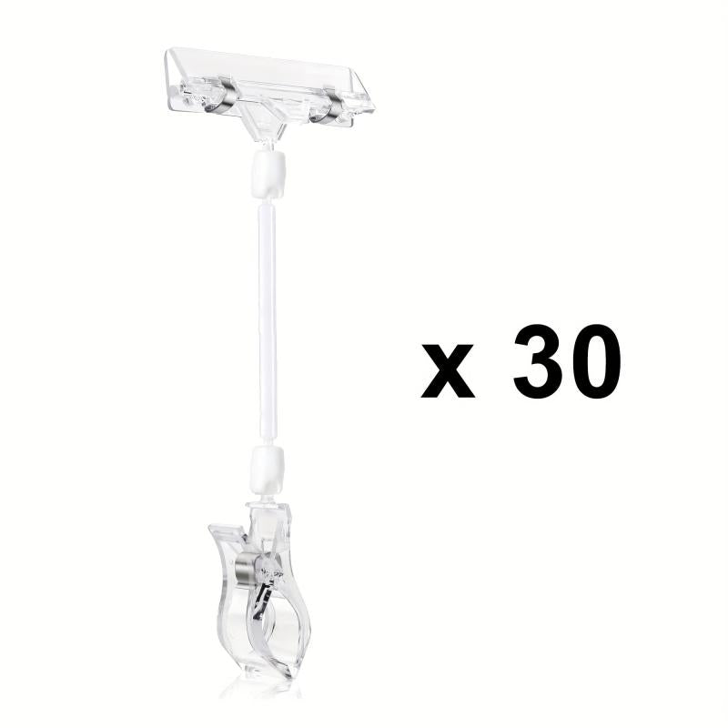 Clear Plastic Rotatable Pop Clip Holder for Retail Rack Baskets Cards