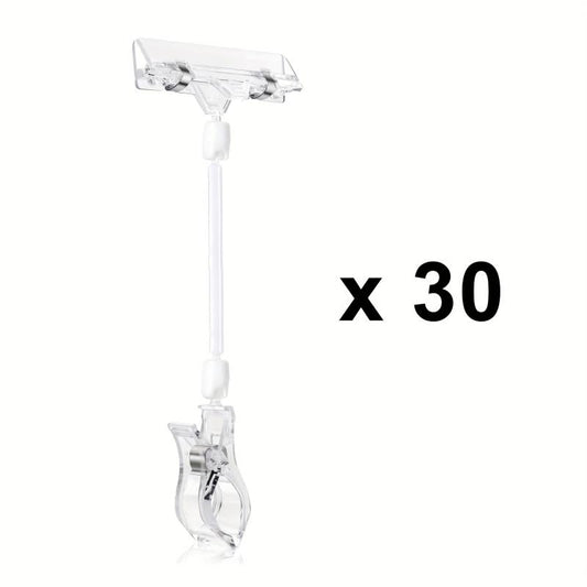 Clear Plastic Rotatable Pop Clip Holder for Retail Rack Baskets Cards