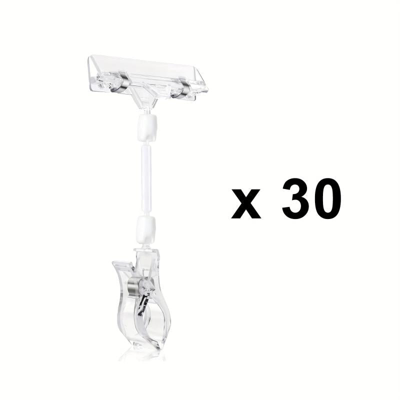Clear Plastic Rotatable Pop Clip Holder for Retail Rack Baskets Cards
