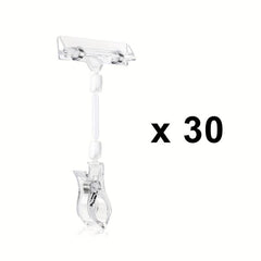 Clear Plastic Rotatable Pop Clip Holder for Retail Rack Baskets Cards