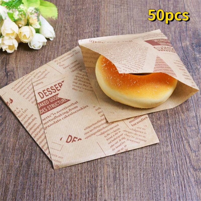 50pcs Food Anti Paper Bag for Baking Tools DIY Bakeware Mold