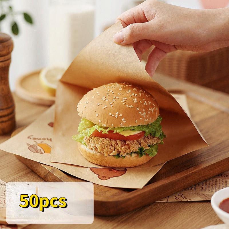 50pcs Food Anti Paper Bag for Baking Tools DIY Bakeware Mold