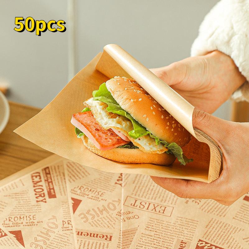 50pcs Food Anti Paper Bag for Baking Tools DIY Bakeware Mold