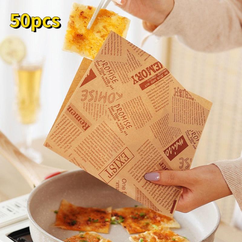 50pcs Food Anti Paper Bag for Baking Tools DIY Bakeware Mold