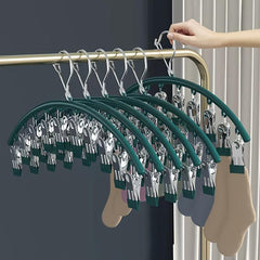 Home Clothes Drying Bedroom Wardrobe Storage Clip Rack