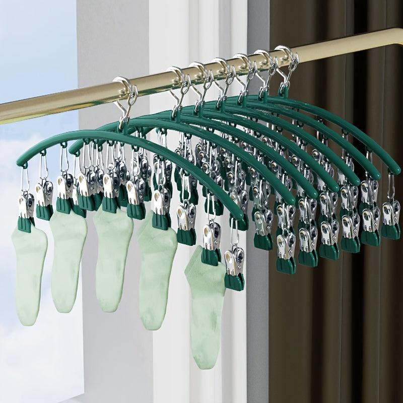Home Clothes Drying Bedroom Wardrobe Storage Clip Rack