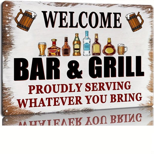 Vintage Bar Sign Metal Tin Sign Bar Decor For Home - Beer Wall Decor