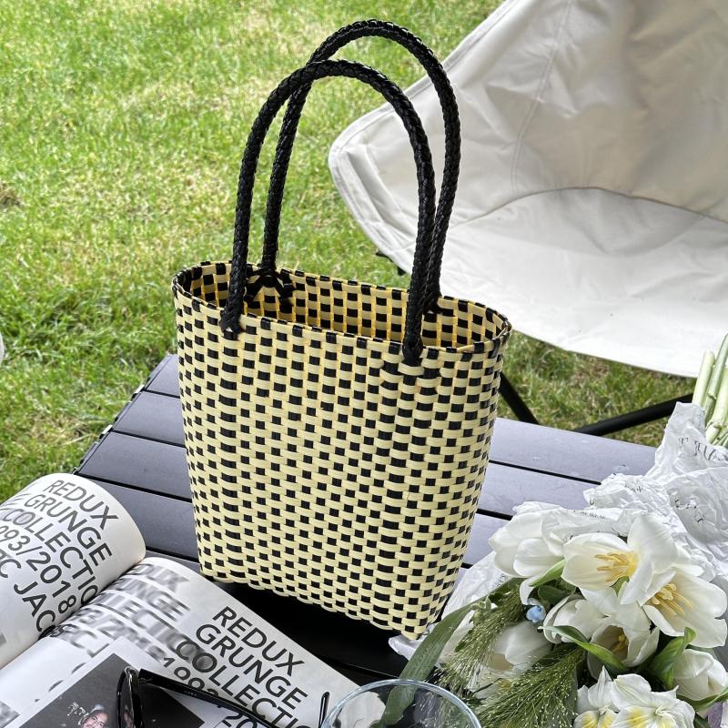 Summer Beach Tote Basket Waterproof Handbag Multiple Colors