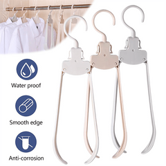 4pcs Portable Folding Travel Hangers Space Saving Non Slip Clothes Rack