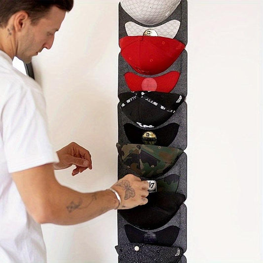Baseball Hat Rack Organizer for 7 Hats, Bag Storage, Retail Stores