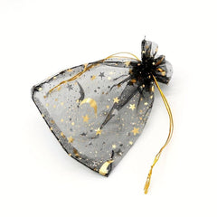 10pcs Star Moon Hot Stamping Mesh Bag for Gift Packaging