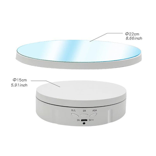 Motorized Rotating Display Stand Remote Control With Mirror Glass