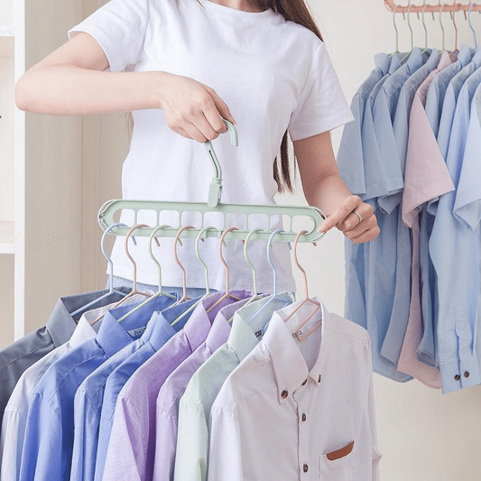9 Hole 360 Rotating Magic Hangers for Closet Space Maximize