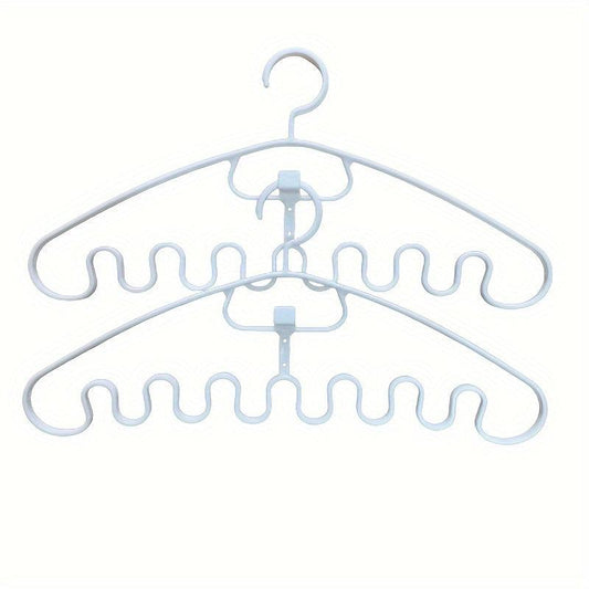 6pcs Wave Shape Hangers Storage Racks for Underwear & Sling Storage