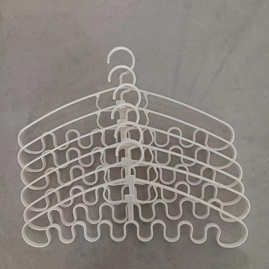 6pcs Wave Shape Hangers Storage Racks for Underwear & Sling Storage