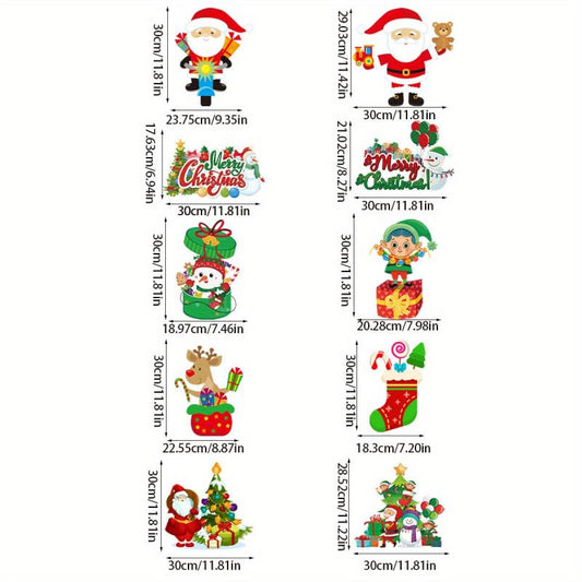 Christmas Hanging Couplets Santa Claus Theme for Door or Garden