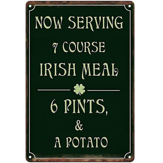 Vintage Tavern Brew Irish Meal Man Cave Wall Decor