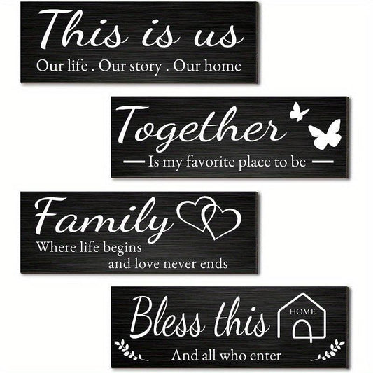 Family Wall Signs Bless This Home with Tape