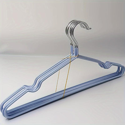 8pcs Dark Green Anti Slip Hangers for Clothes Shops