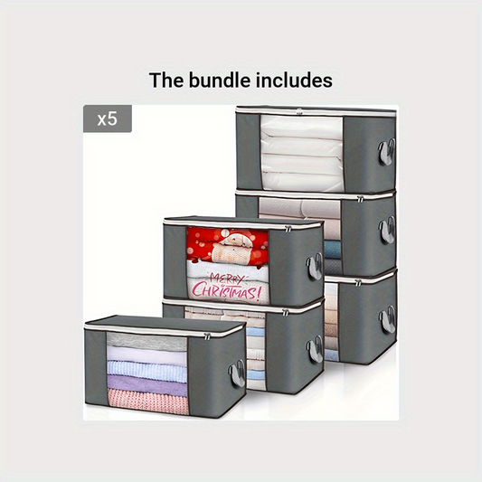 Large Capacity Clothes Storage Bags Foldable Closet Organizers