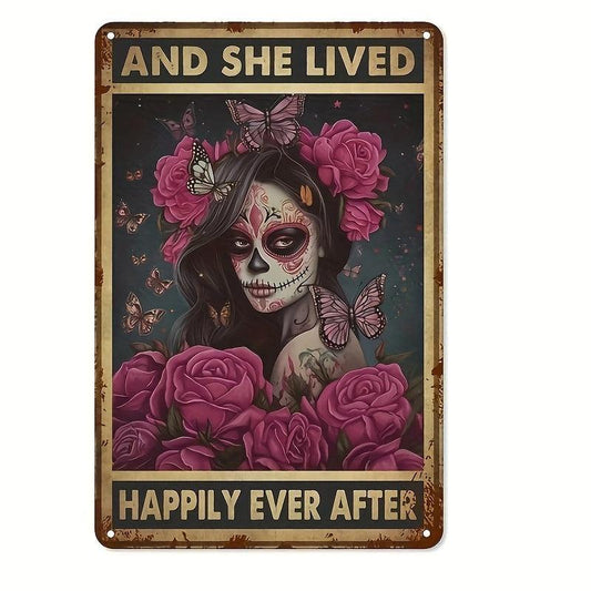 Halloween Metal Tin Sign Retro Aluminum Sign - Vintage Wall Decor