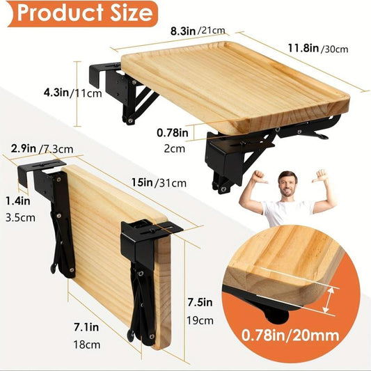 Folding Bedside Racks Hanging Storage Shelves Mobile Phone Cup Holders