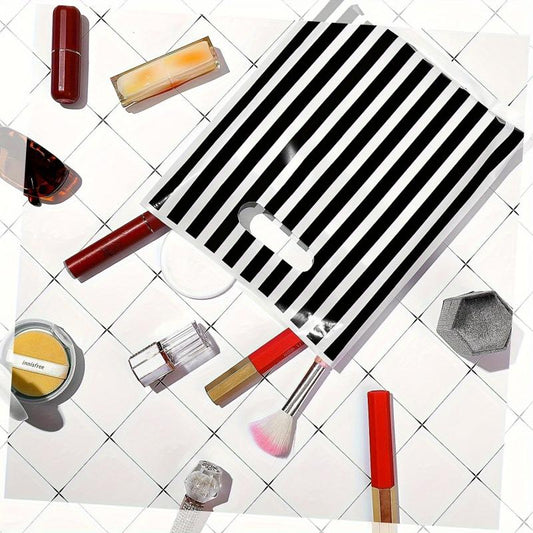 100pcs Striped Business Glossy Retail Bags Bulk Plastic Shopping Bags