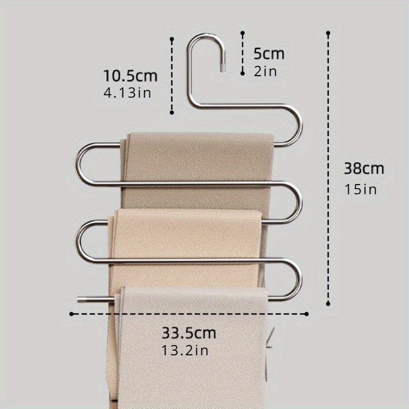Folding Pants Rack Storage Hanger Magic Clip Wardrobe Organizer