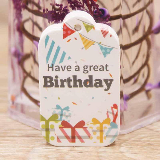 100pcs Happy Birthday Gift Tag Card for Retail Stores