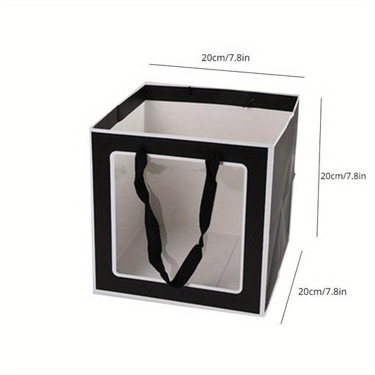 Clear Window Gift Bag with Border for Shops