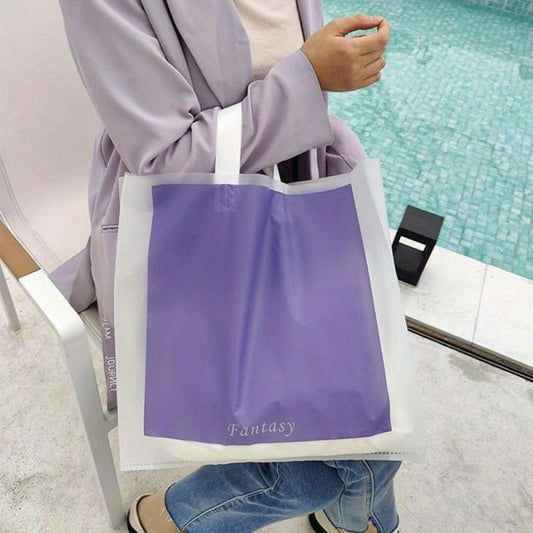 10pcs Frosted Handbags Plastic Gift Bags for Clothing Stores