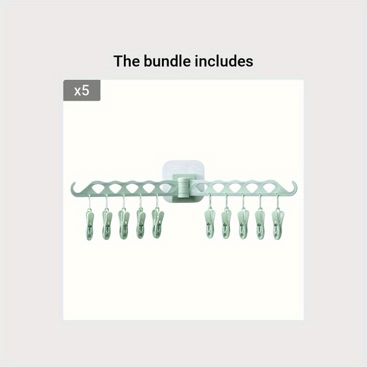 Multifunctional Clothes Hanger Sock Clip Plastic Socks Rack Children's Windproof