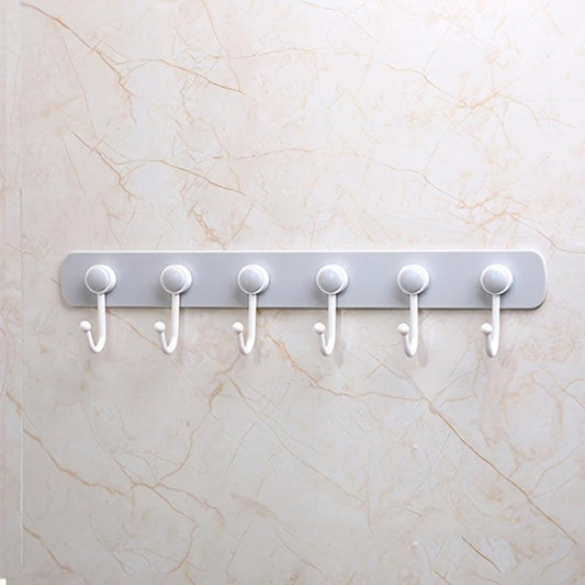 360 Rotating Hanging Storage Rack with 6 Hooks Towel Rag Hanger