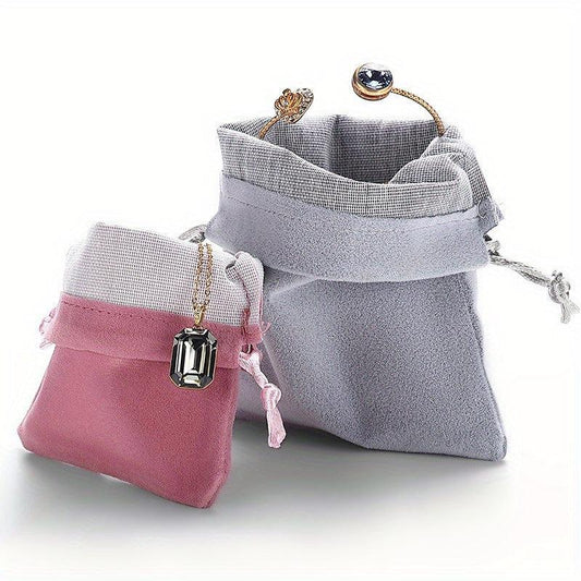 Cloth Bag Drawstring Jewelry Storage for Earrings Ring Necklace