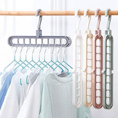 9 Hole Hanging Hanger Organizer for Clothing Stores