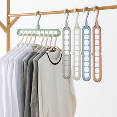 9 Hole Hanging Hanger Organizer for Clothing Stores