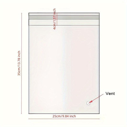 100pcs Large Capacity Self-adhesive Storage Bag
