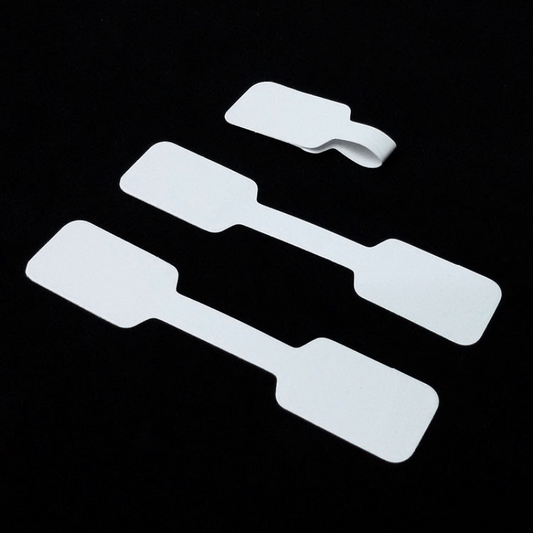 100pcs Blank Jewelry Labels Self Sticker Hangtag for Store Use
