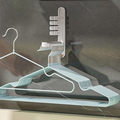Foldable Clothes Hanger Storage Rack No Punching Hook Balcony Bathroom