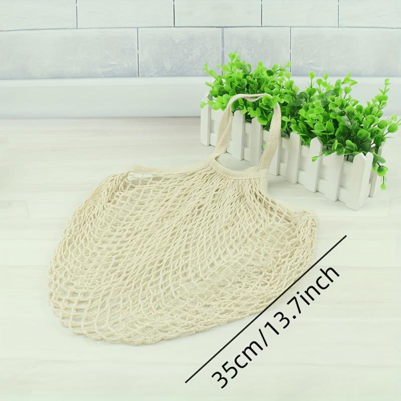 Reusable Fruit String Grocery Bag Cotton Woven Tote Bag