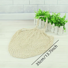 Reusable Fruit String Grocery Bag Cotton Woven Tote Bag