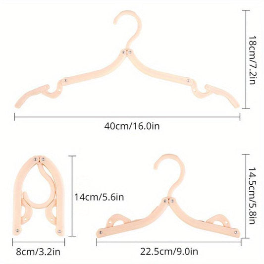 3pcs Portable Travel Hanger Retractable Plastic Rack Drying Rack