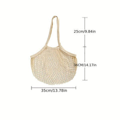 Fruit String Grocery Shopper Cotton Tote Mesh Woven Net Bag