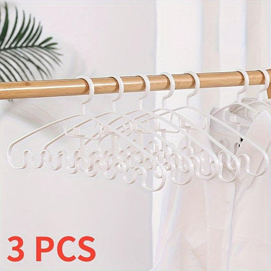 3pcs Wave Shape Clothes Hanger Underwear Bags Hanging Rack