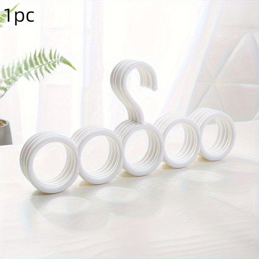 6 Hole Plastic Scarf Tie Hangers Non Slip Underwear Socks Hangers