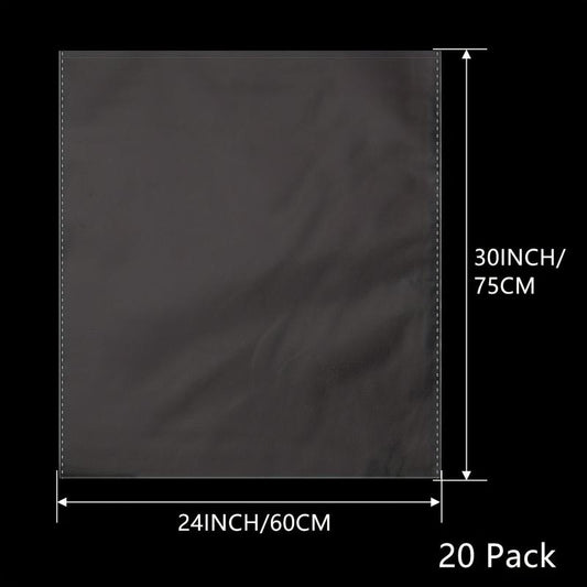 20 Large Clear Cellophane Bags for Baskets & Packaging