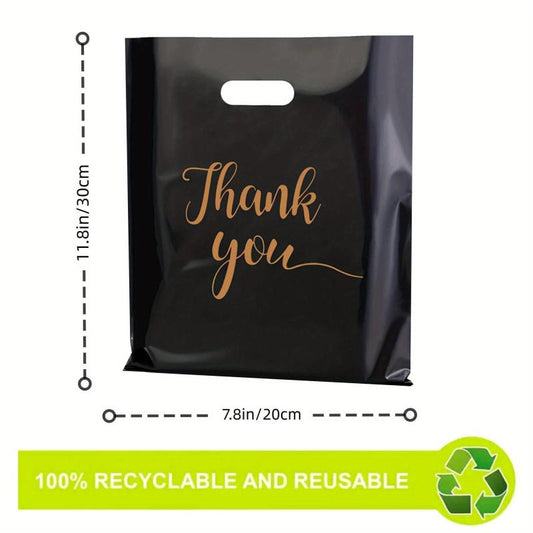 Thank You Merchandise Bags 100 pcs 2.36mil 11.8 X 7.9 Inch