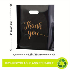 Thank You Merchandise Bags 100 pcs 2.36mil 11.8 X 7.9 Inch