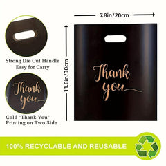 Thank You Merchandise Bags 100 pcs 2.36mil 11.8 X 7.9 Inch