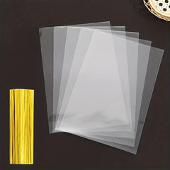 50pcs Clear Treat Bags OPP Cellophane Bags For Gift Wrapping